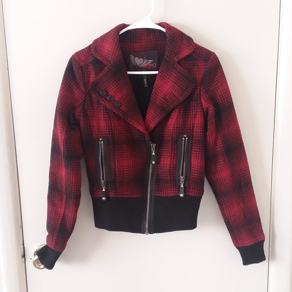 Buffalo David Bitten Red & Black Plaid Jacket